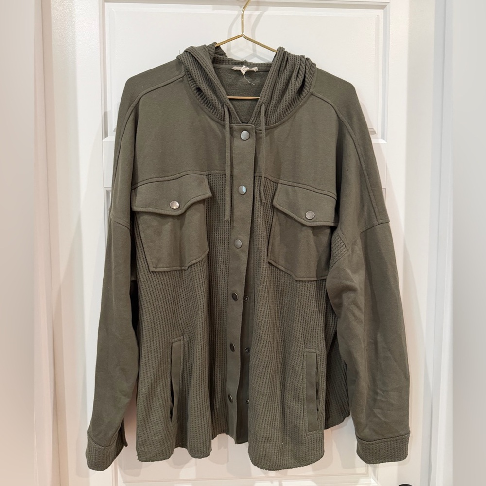 NEW Maurices Olive Knit Jacket 3x